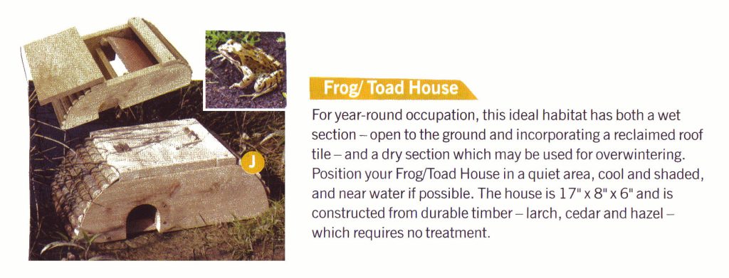 FROG N TOAD HOUSE, GDN BIRD SUPPLIES